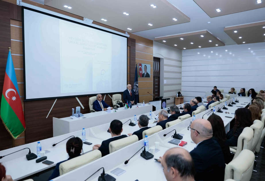 UNEC-də "Heydər Əliyevin həyatının unikal səhifələri" kitabının təqdimatı olub