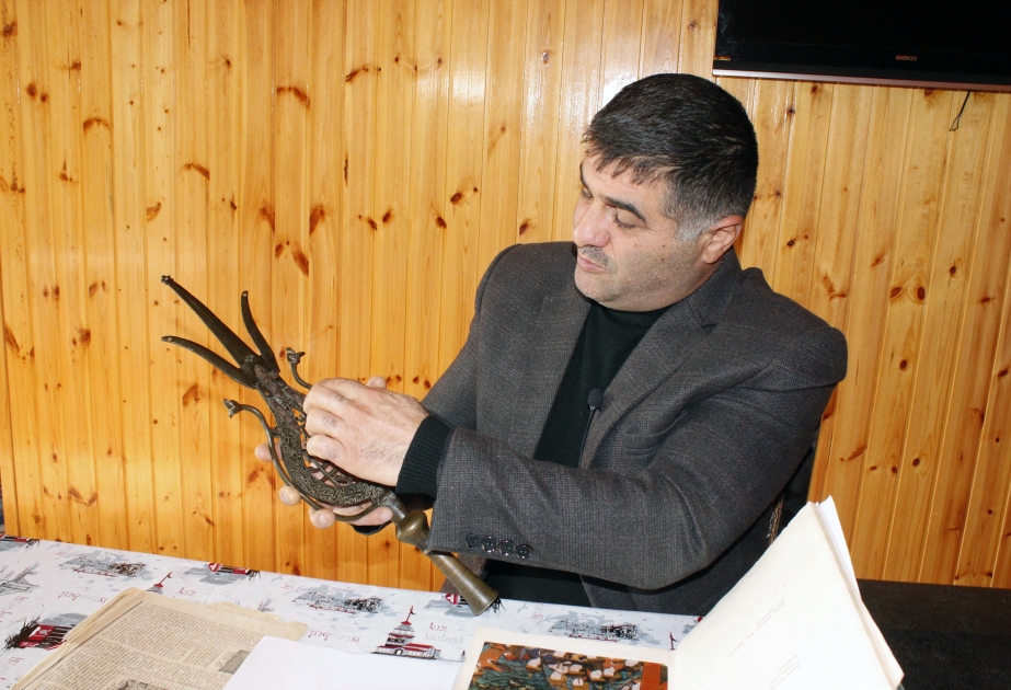Şah İsmayılın döyüş bayrağının başlığı Astaranın kəndində qorunur  FOTO VİDEO