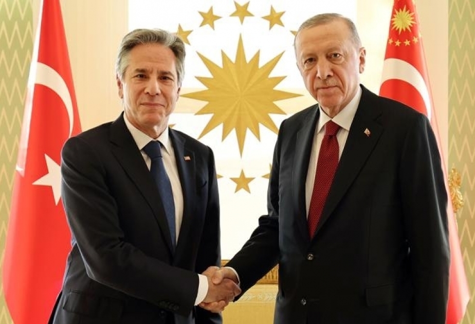Le président turc Recep Tayyip Erdogan rencontre le secrétaire d'État américain Antony Blinken