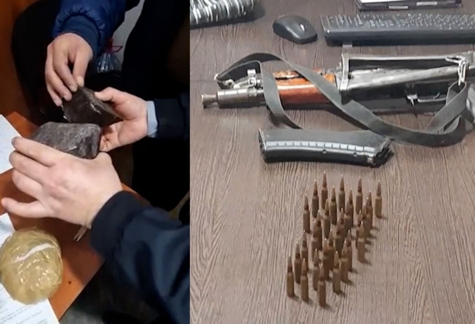 Yeni Günəşli qəsəbəsində 2 kiloqramdan çox narkotik vasitə və 2 avtomat aşkarlanıb