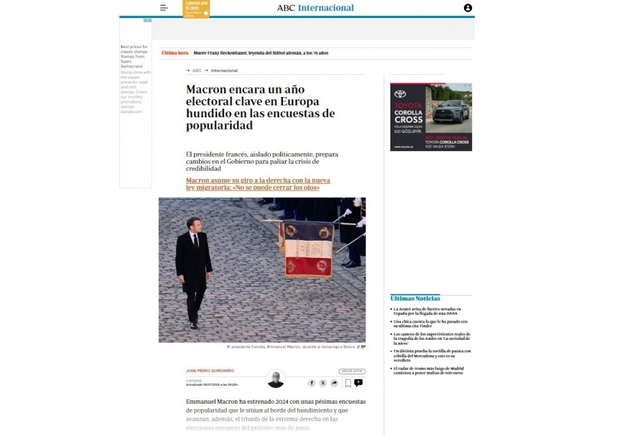 Рейтинг популярности Эмманюэля Макрона падает в преддверии выборов в Европарламент