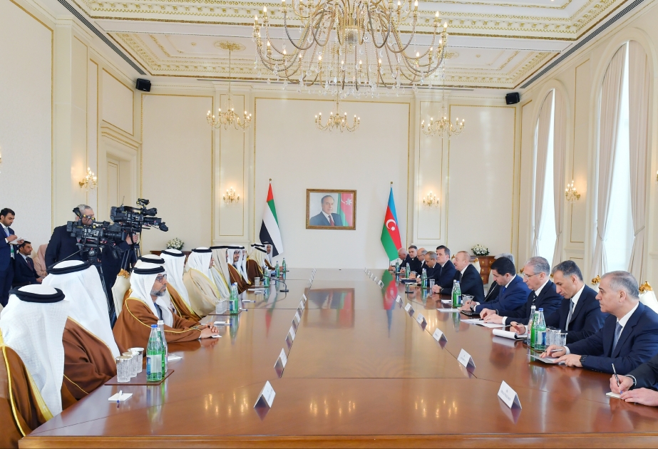 Presidents of Azerbaijan and United Arab Emirates held expanded meeting VIDEO