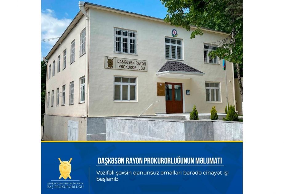 Vəzifəli şəxsin qanunsuz əməlləri barədə cinayət işi başlanılıb