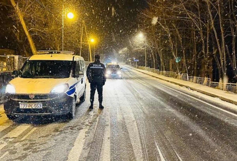 Hava şəraiti ilə əlaqədar Abşeron Rayon Polis İdarəsinin əməkdaşları da gücləndirilmiş iş rejimində xidmət edirlər  VİDEO