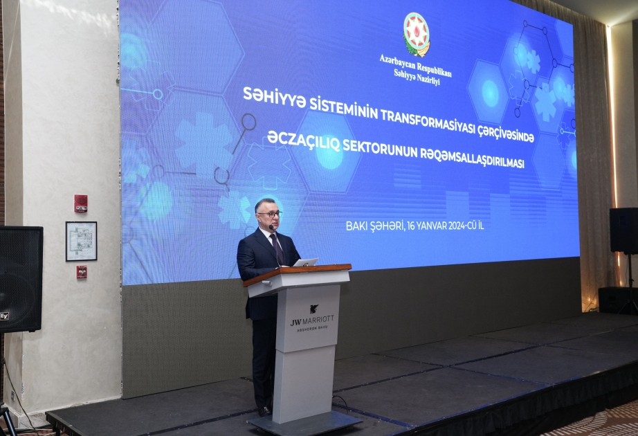 “Səhiyyə sisteminin transformasiyası çərçivəsində əczaçılıq sektorunun rəqəmsallaşdırılması” layihəsinin təqdimatı keçirilib VİDEO