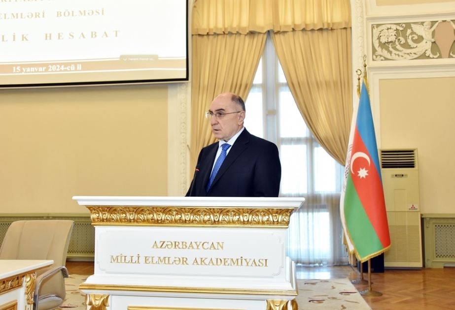 AMEA-nın Fizika-Riyaziyyat və Texnika Elmləri Bölməsi hesabat verib