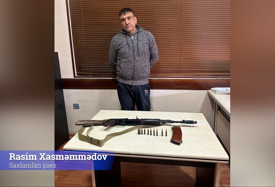 Tapdığı avtomatı könüllü təhvil verməyən şəxs polislər tərəfindən saxlanılıb VİDEO