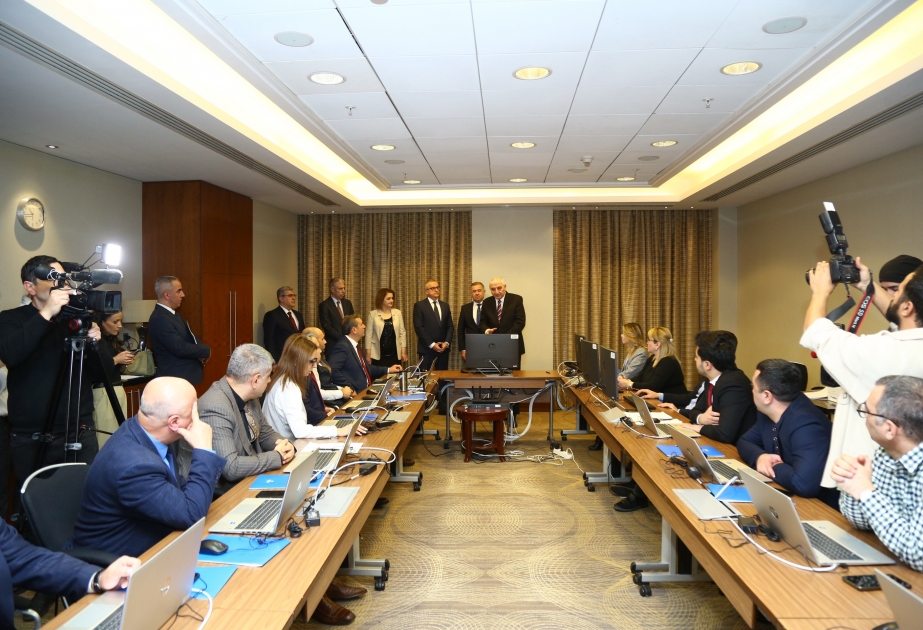 Azerbaijani CEC Chairman visits "Election - 2024" Independent Media Center VİDEO