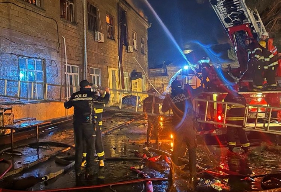 Sumqayıtda baş verən yanğınla əlaqədar polis əməkdaşları əraziyə cəlb edilib
