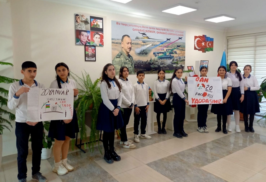Bakı məktəblərində Ümumxalq Hüzn Gününə həsr olunmuş tədbirlər keçirilib