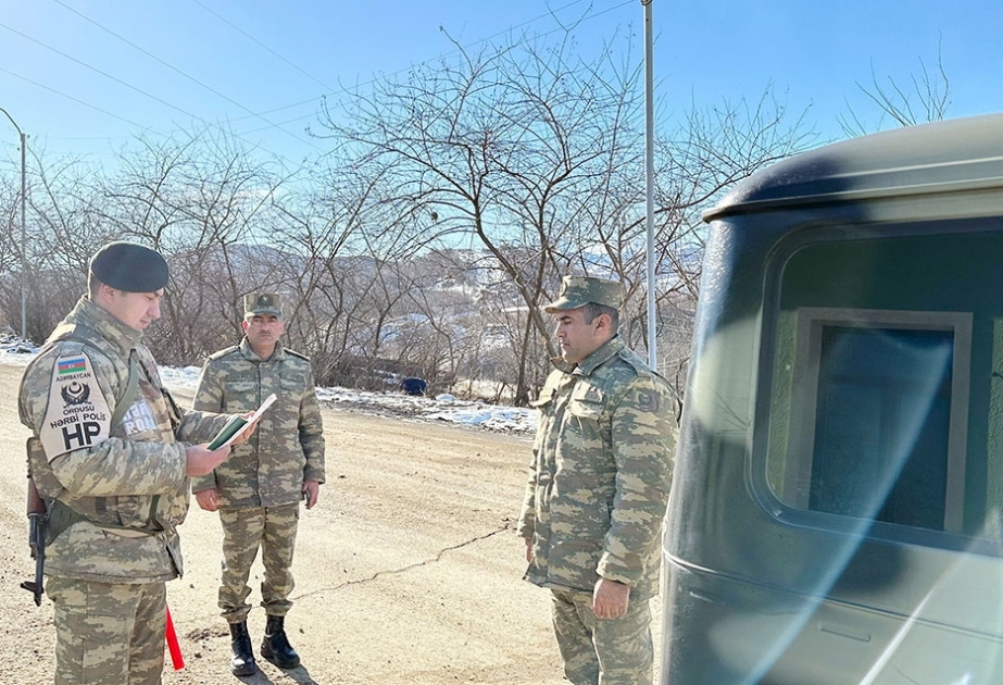 Azad olunmuş ərazilərdə hərbi polisin xidməti fəaliyyəti yüksək səviyyədə təşkil edilib
