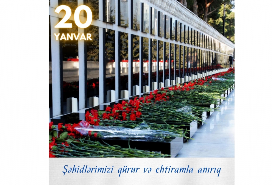 TÜRKPA: Azərbaycanın müstəqilliyi və suverenliyi uğrunda canlarından keçmiş oğul və qızlarının xatirəsini ehtiramla yad edirik
