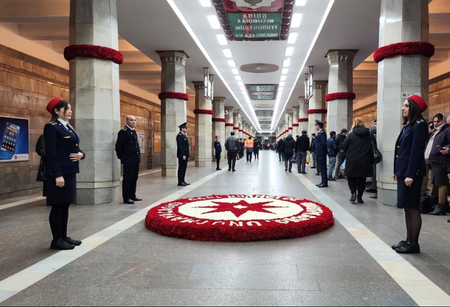Bakı metropolitenində 20 Yanvar tarixi qeyd edilir