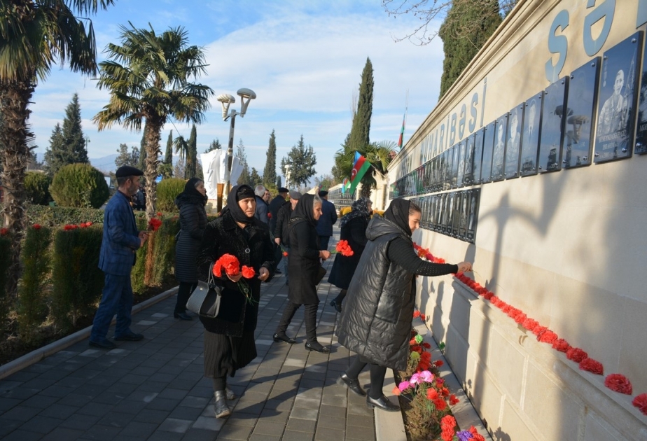 Tərtərdə 20 Yanvar şəhidlərinin xatirəsi ehtiramla anılıb