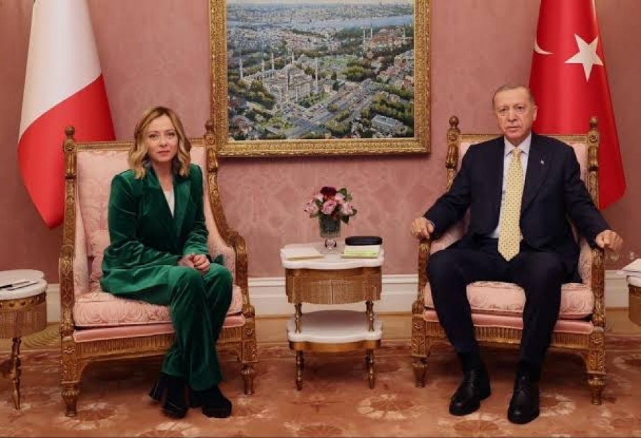 Prezident Ərdoğan Türkiyədə səfərdə olan İtaliyanın Baş naziri ilə görüşüb
