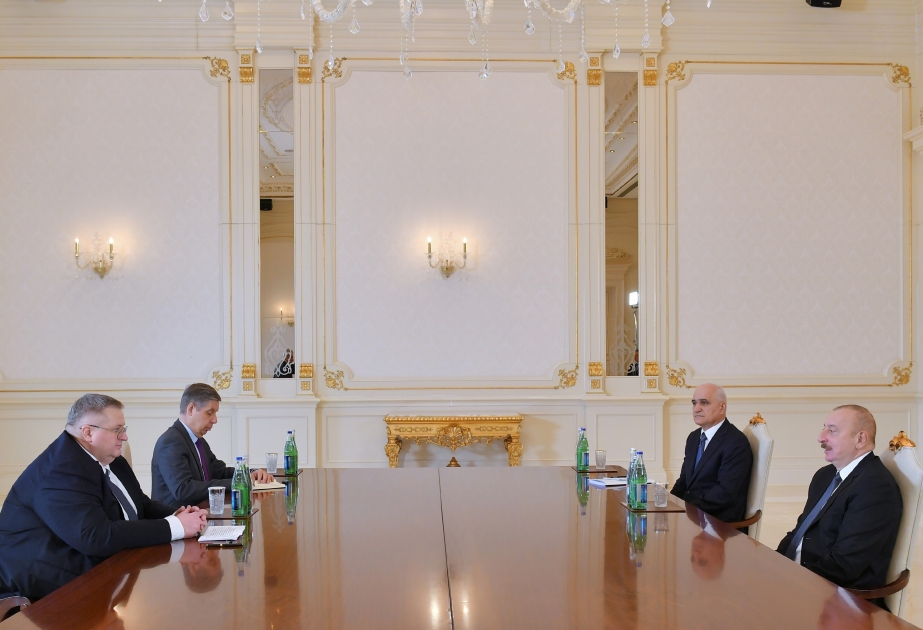 President of Azerbaijan Ilham Aliyev received Deputy Prime Minister of Russia Alexei Overchuk VIDEO
