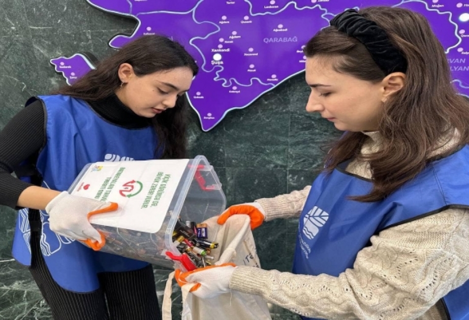 “Batareyaları təhvil ver, təbiəti qoru” layihəsi çərçivəsində 48 kiloqram işlənmiş batareya təhvil alınıb