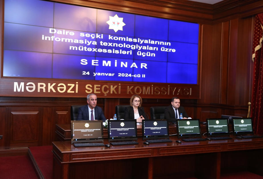 Dairə seçki komissiyalarının informasiya texnologiyaları üzrə mütəxəssisləri üçün seminarlara başlanılıb VİDEO