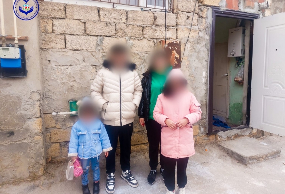 Bir ailədən dörd azyaşlı uşaq “Azərbaycan Uşaqları” İB-nin Uşaq Sığınacağı Reinteqrasiya Mərkəzinə yerləşdirilib