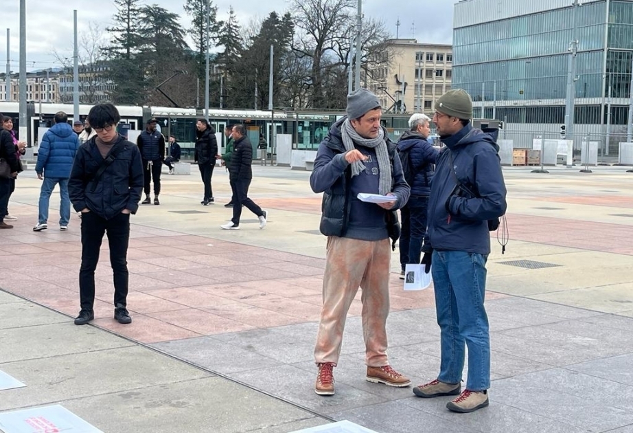 В Женеве состоялась акция протеста против минирования азербайджанских территорий