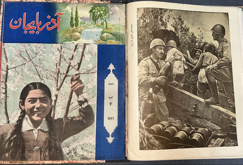 Tarix Muzeyində “Azərbaycan” jurnalının müxtəlif illərdə nəşr olunmuş nüsxələri qorunur