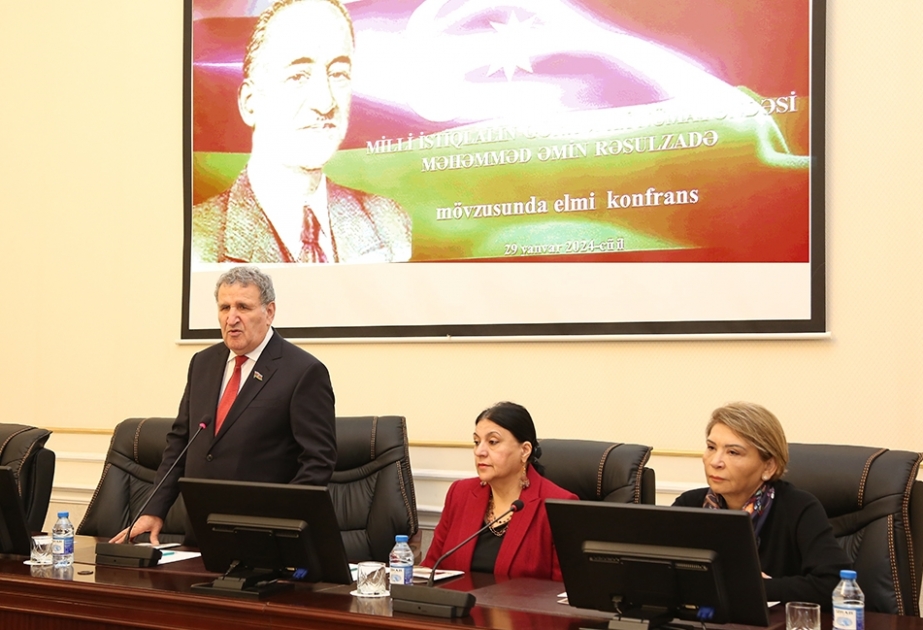 AMEA-da Məhəmməd Əmin Rəsulzadənin 140 illiyi qeyd olunub