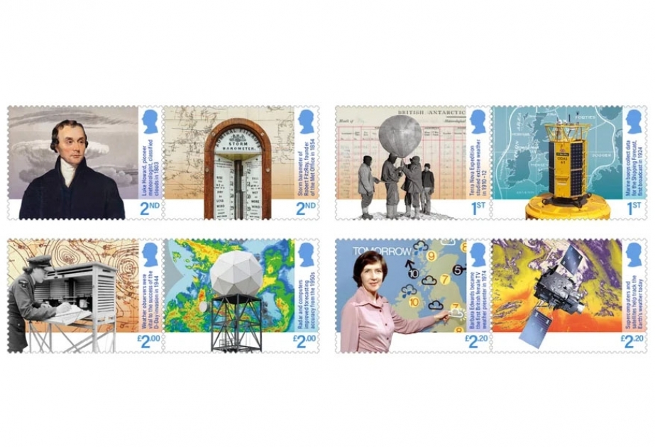 В честь 170-летия Метеорологического бюро в Британии будет выпущена новая серия марок