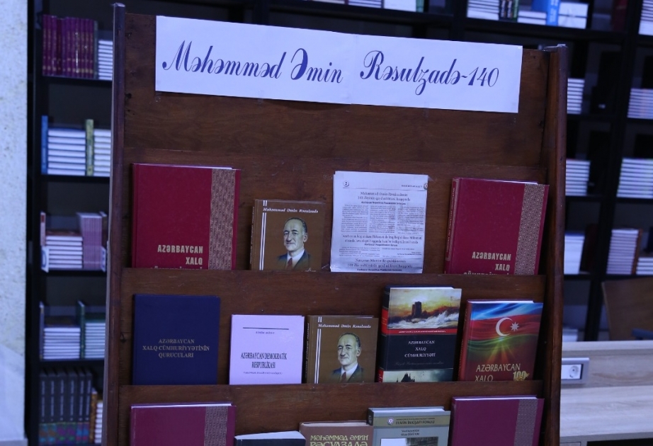 ADPU-da Məhəmməd Əmin Rəsulzadənin 140 illiyi ilə bağlı sərgi təşkil olunub
