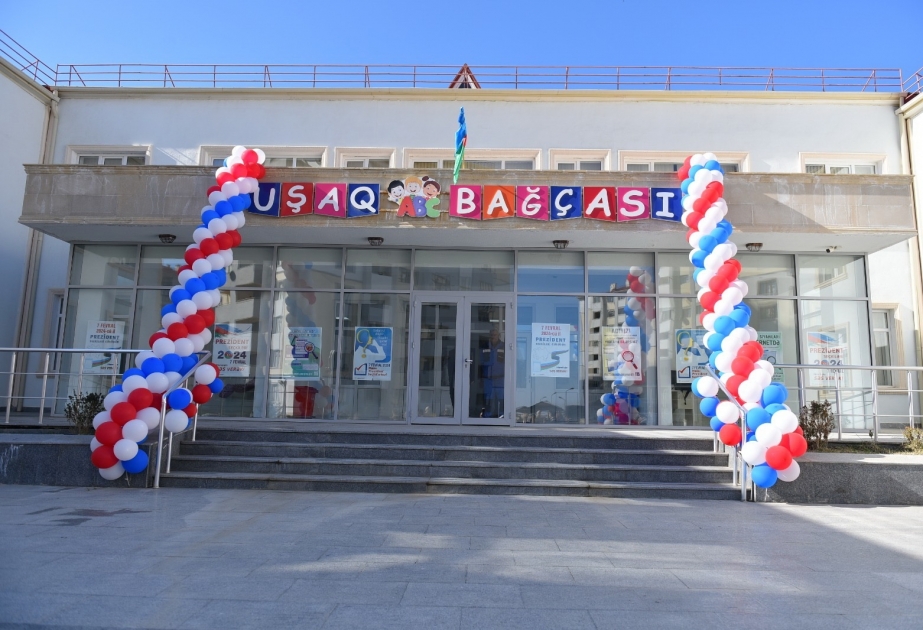 Abşeronda istifadəyə verilən yeni uşaq bağçasının bütün əməkdaşları şəhid və qazi ailələrinin üzvləridir
