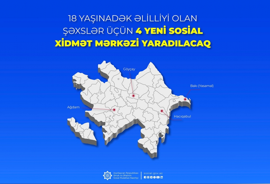 On səkkiz yaşınadək əlilliyi olan şəxslər üçün 4 yeni sosial xidmət mərkəzi yaradılacaq