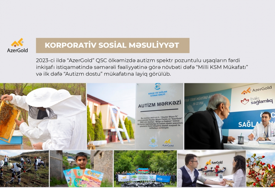 “AzerGold” 2023-cü ildə KSM sahəsində 2 mükafata layiq görülüb