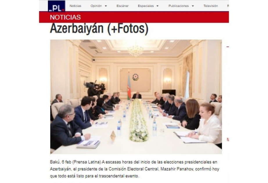 La prensa cubana escribe sobre los comicios presidenciales en Azerbaiyán
