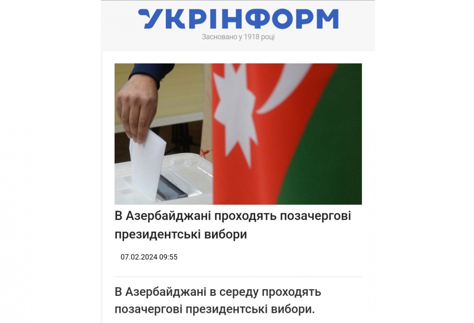 Seçkilərin müstəqil Azərbaycanın bütün ərazilərində keçirilməsi Ukrayna mətbuatında xüsusi vurğulanıb