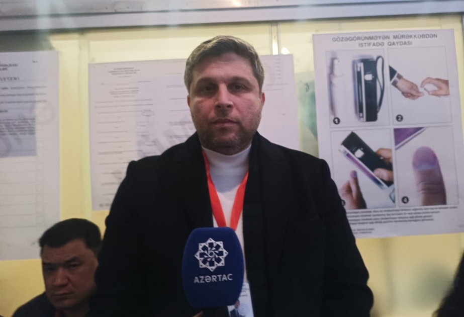 TÜRKPA nümayəndəsi: Azərbaycanda demokratik şəraitdə keçirilən seçkiləri müşahidə etdik