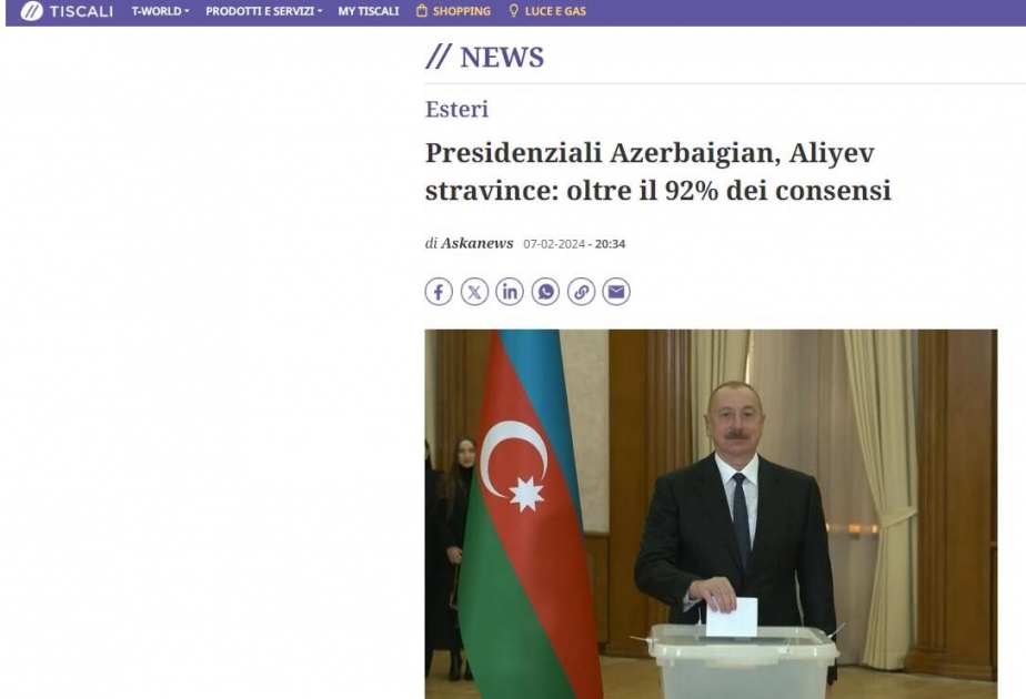 Azərbaycan Prezidenti seçkiləri İtaliya mətbuatının diqqət mərkəzində olub