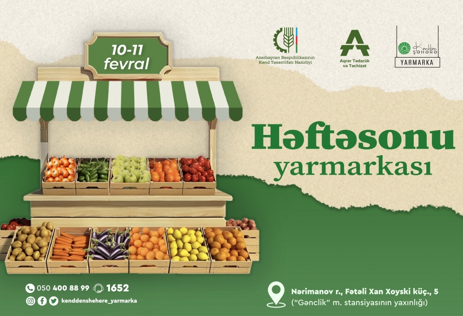 Bakıda “Kənddən Şəhərə” həftəsonu yarmarkası təşkil olunacaq