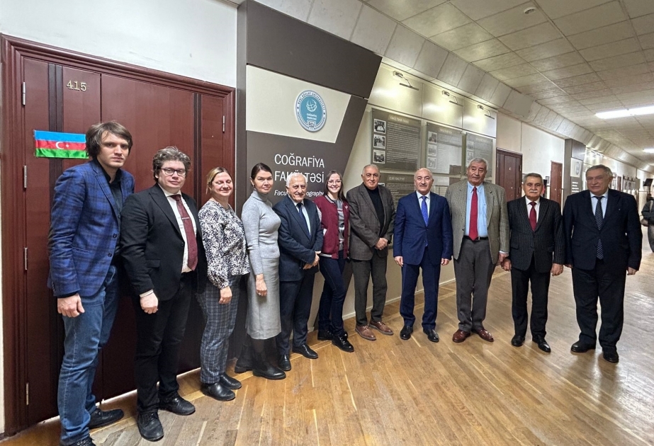 BDU-nun Coğrafiya fakültəsində Moskva Dövlət Beynəlxalq Münasibətlər İnstitutunun əməkdaşları ilə görüş