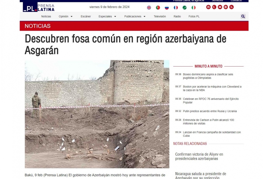 La Prensa cubana escribe sobre la fosa común descubierta recientemente en Asgarán