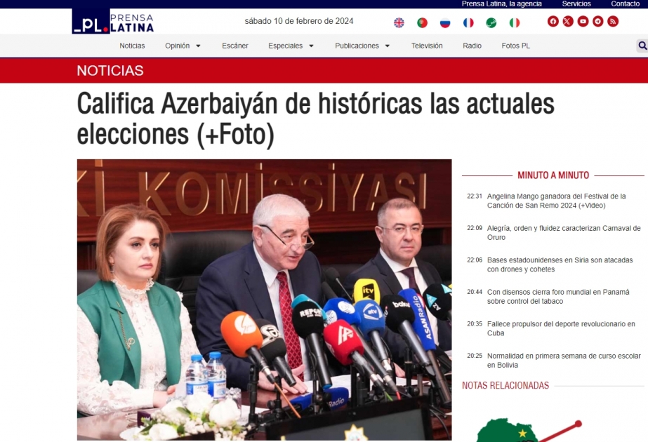 Azərbaycanda keçirilən növbədənkənar prezident seçkiləri Kuba mətbuatının diqqətində olub