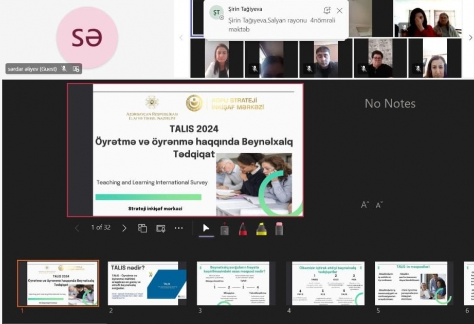 ADPU-nun Strateji İnkişaf Mərkəzi TALIS 2024 üzrə infosessiyalar təşkil edir