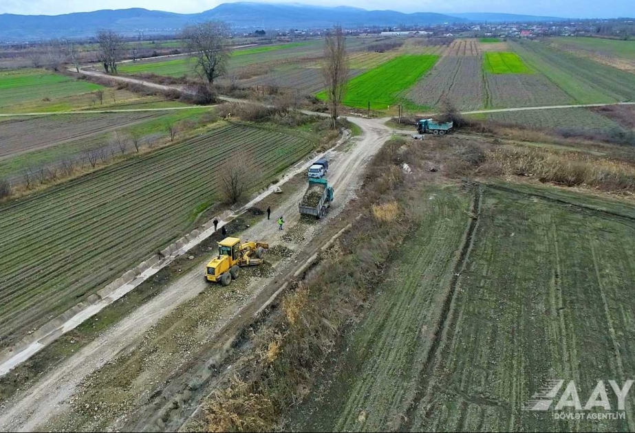 Şabranda üç yaşayış məntəqəsinin yolu əsaslı təmir edilir VİDEO