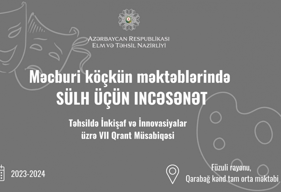 “Məcburi köçkün məktəblərində sülh üçün incəsənət” layihəsi icra edilib
