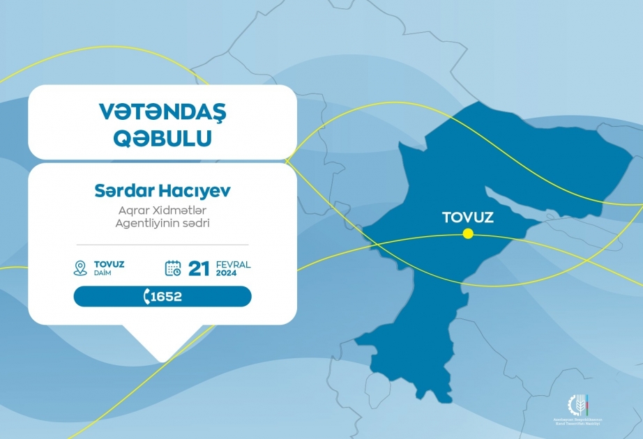 Aqrar Xidmətlər Agentliyinin sədri Tovuzda vətəndaşları qəbul edəcək