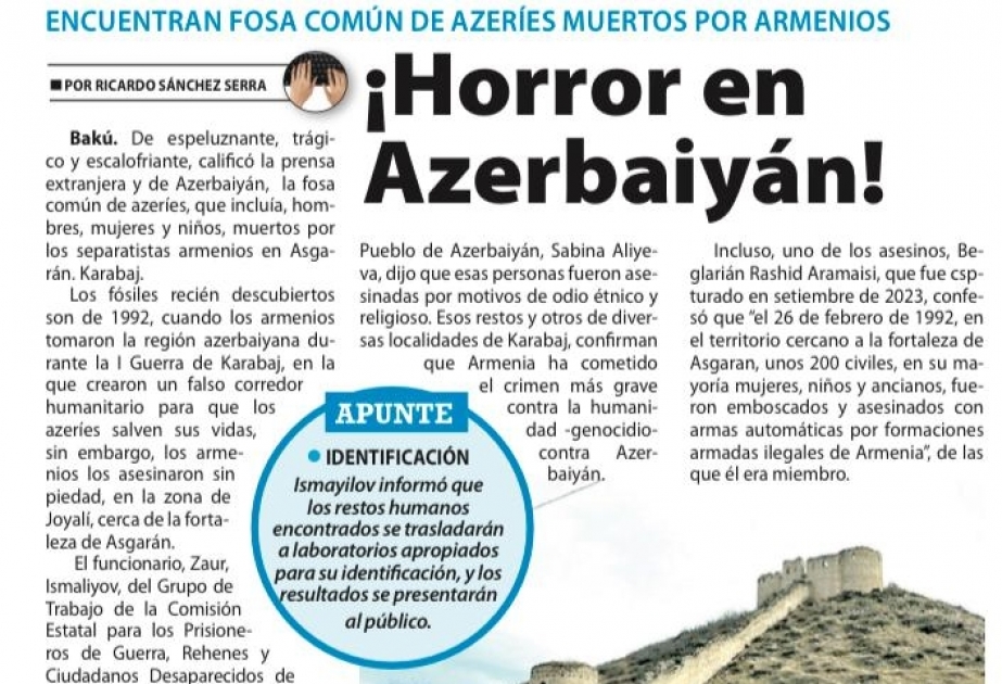 Peru mətbuatında erməni cinayətlərindən bəhs olunub