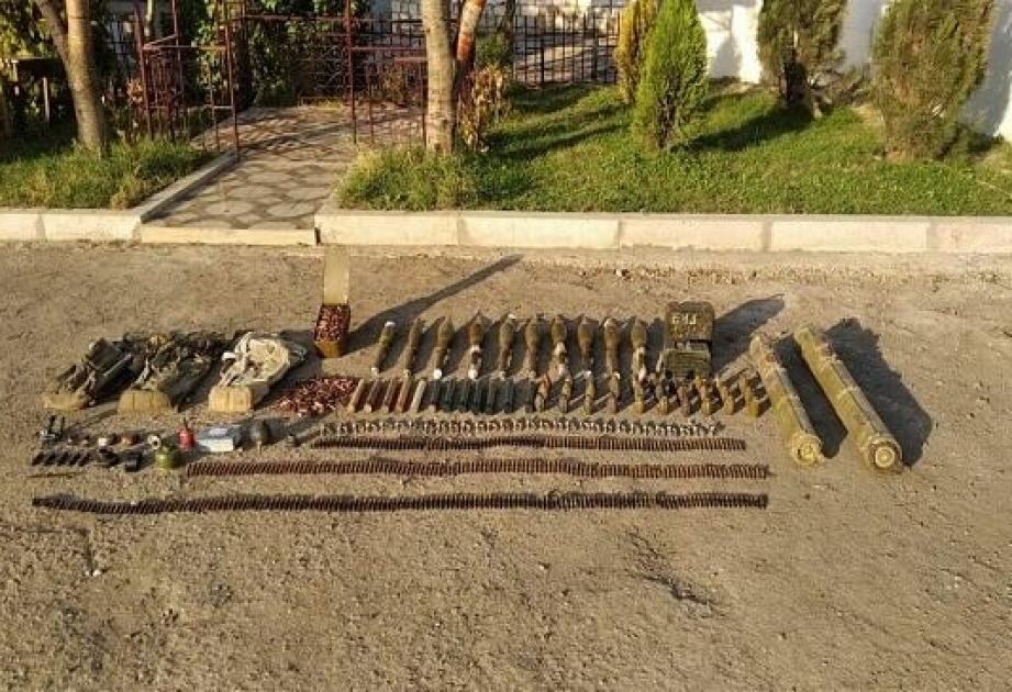 Xankəndidə xeyli sayda silah və sursat aşkarlanıb