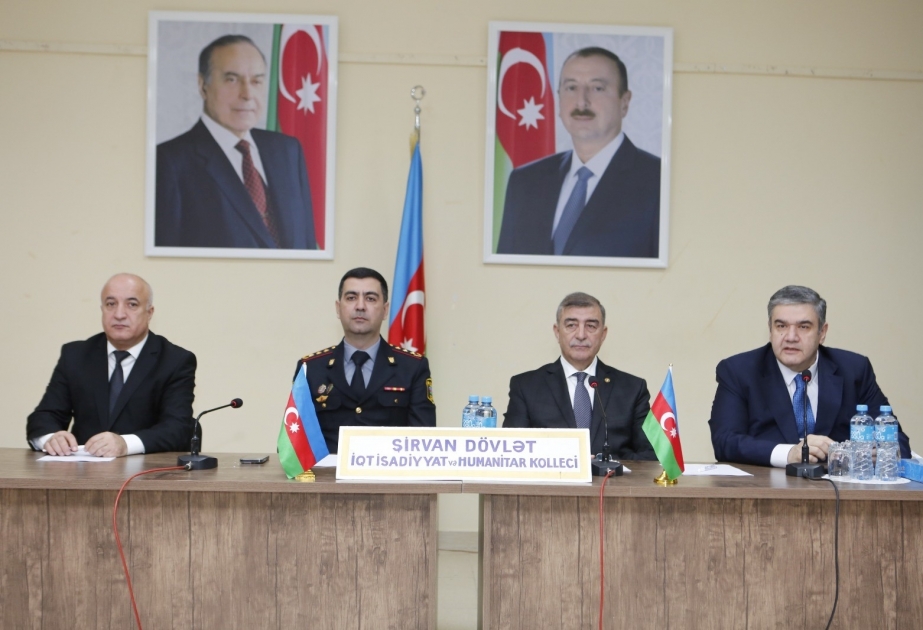 Şirvan Dövlət İqtisadiyyat və Humanitar Kollecinin tələbələri narkomaniyanın yaratdığı fəsadlar barədə maarifləndirilib