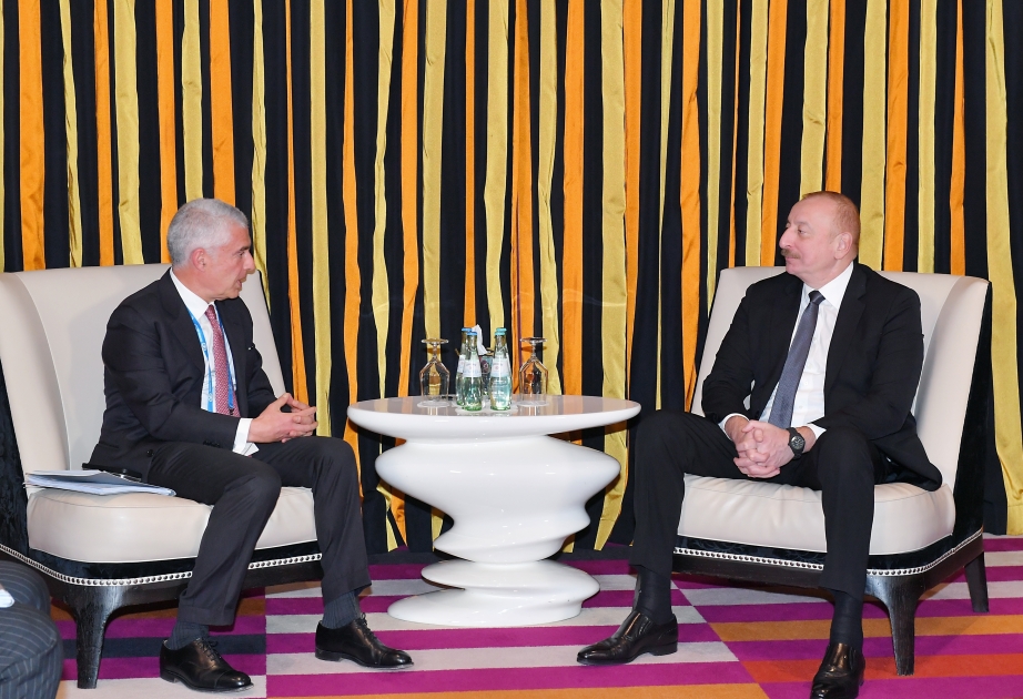 President of Azerbaijan Ilham Aliyev met with Co-General Manager of Leonardo S.p.A in Munich VIDEO