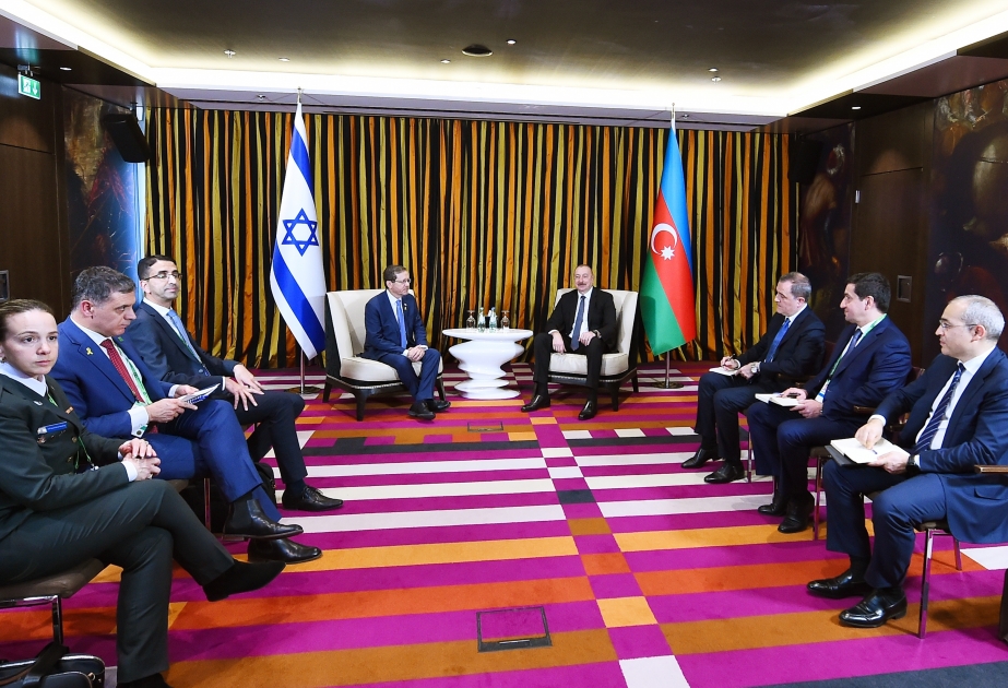 President of Azerbaijan Ilham Aliyev met with President of Israel Isaac Herzog in Munich VIDEO