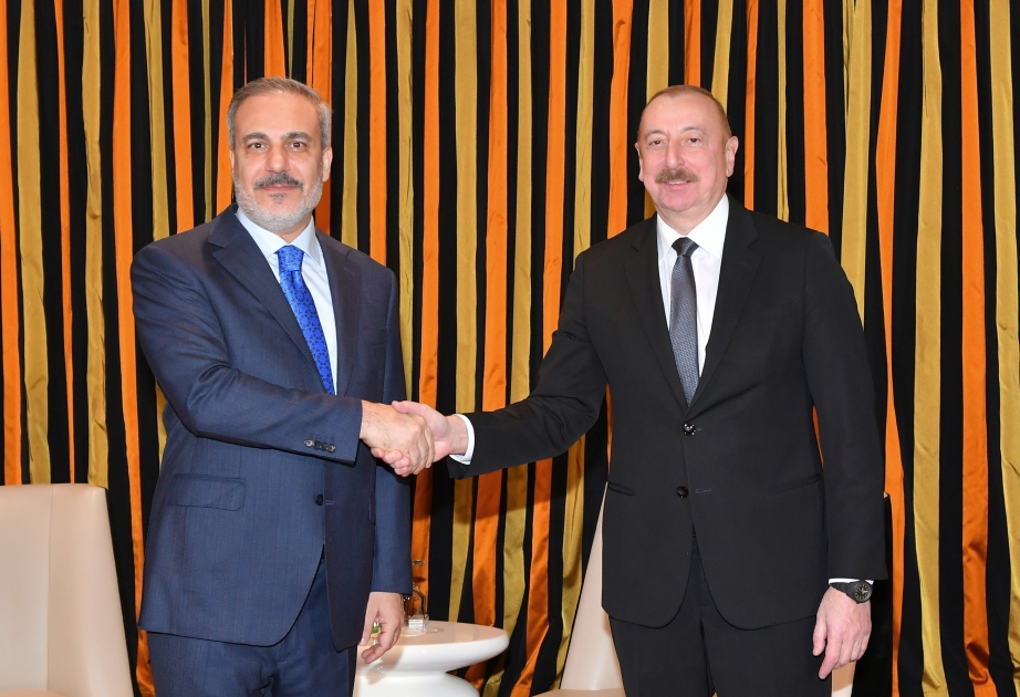 President of Azerbaijan Ilham Aliyev met with Foreign Minister of Türkiye in Munich VIDEO