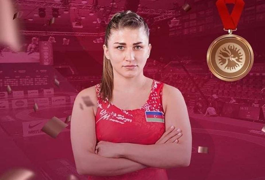Azerbaijani female wrestler claims bronze at European championships